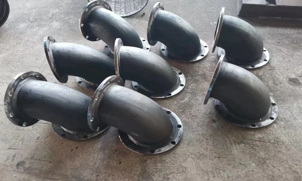 Clad/Cladding Elbow for Conveying Bulk Dust and Slurry